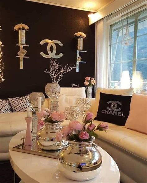 chanel living room decor|chanel inspired home decor.